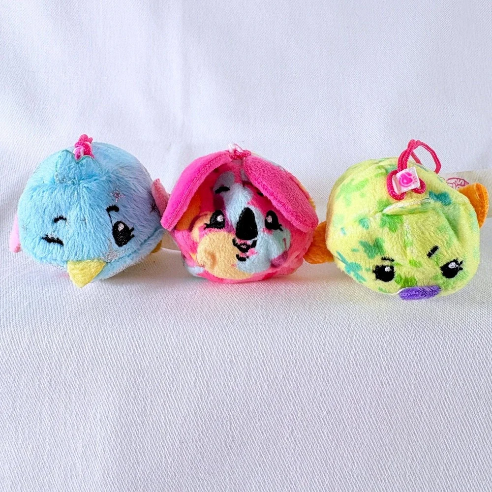 Moose Toys Lot of 3 Multi Pikmi Pops Surprise Scented Mini Plush Stuffed Animals